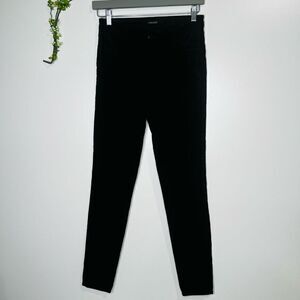 J. Brand Maria High Rise Skinny Black Velvet Pants